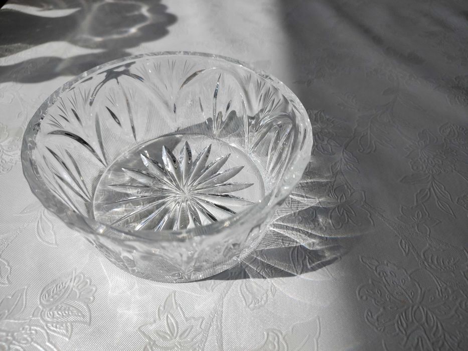 Salaterka Kryształ pięknie szlifowany śr. 13cm
