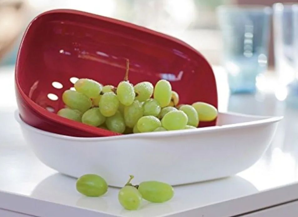 Tupperware Allegra Servierschale rot/weiß Neu 2 Teile