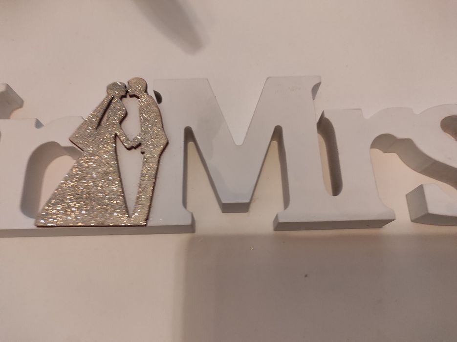 Napis Mr & Mrs .