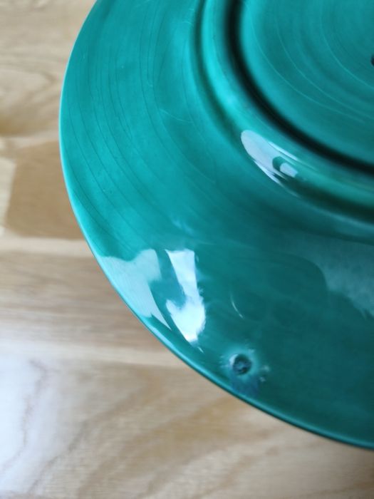 Vintage Schramberg Isar – 2 bulionówki z talerzykami, turkusowe SMF