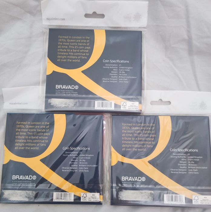 Banda Queen moedas de coleção novas