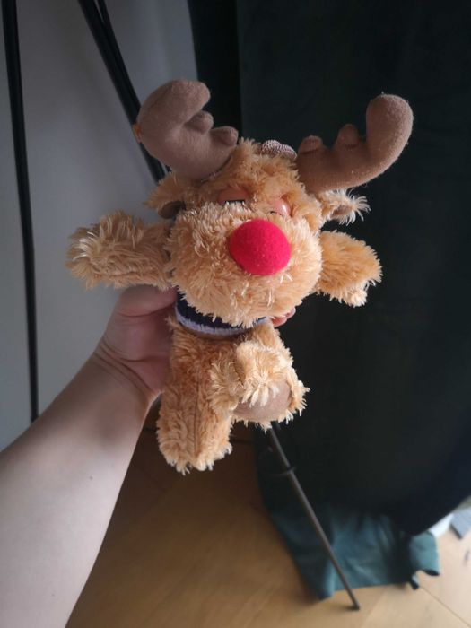 Pepsi maskotka renifer Rudolf w sweterku maskotka vintage 26 cm