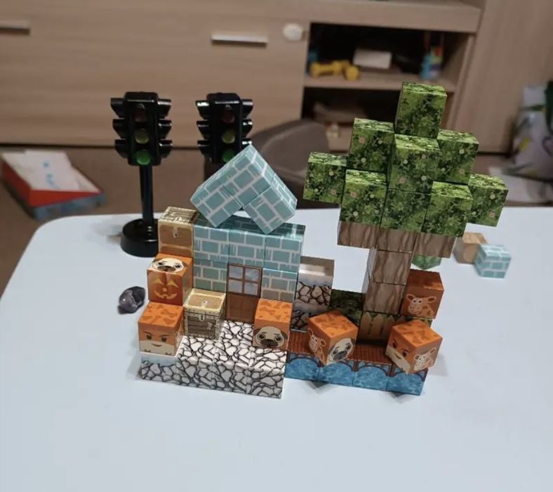 Конструктор магнитный Майнкрафт 100 блоків