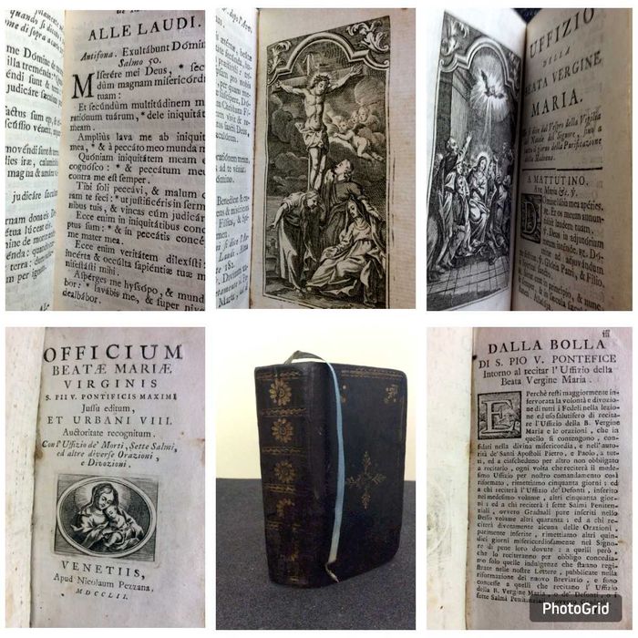 Beatae Mariae Virginis Officium, 1752. Edição rara. Valor estimado no mercado 250€ -400€. Envio grátis