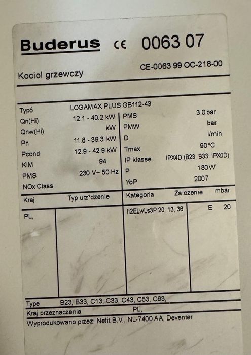 Kocioł kondensacyjny Buderus