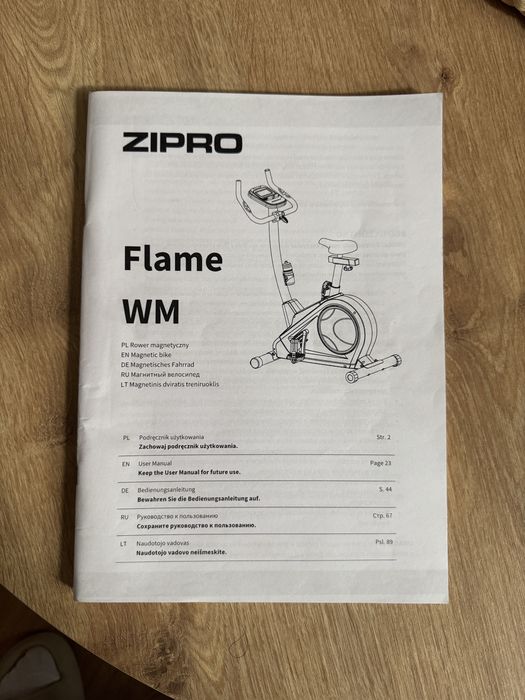 Rower stacjonarny ZIPRO Flame WM Special Edition – stan idealny