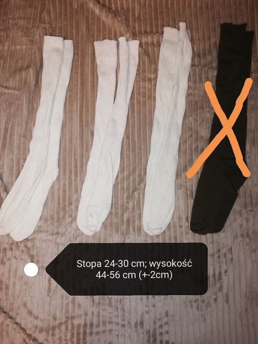 Nieuzywane ciepłe wełniane skarpety 2 pary PRL