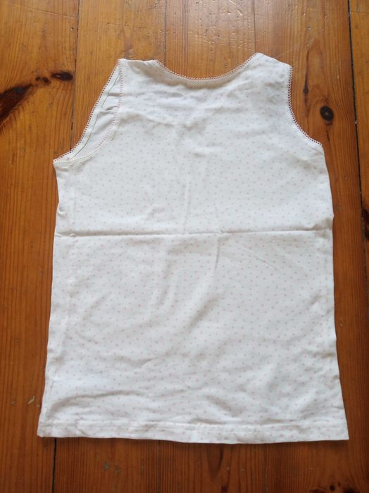 podkoszulka dziewczęca Next 128/134  biała w kropki