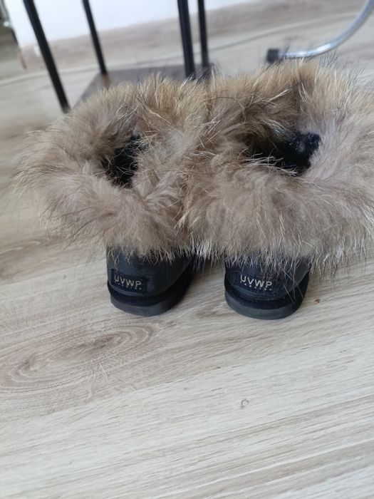 Buty futro naturalne skóra naturalna r.41
