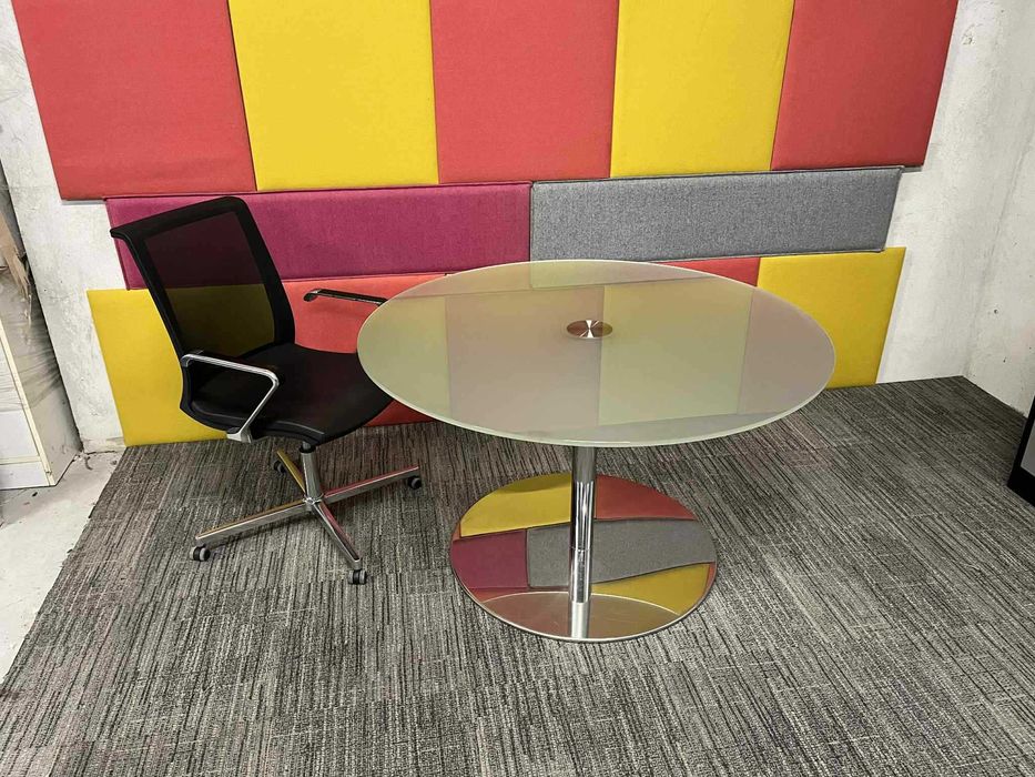 Stolik szklany okrągły kawowy fi 120cm