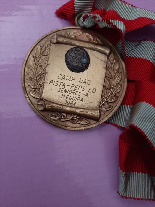Medalha Camp Nac Pista Seniores 1Equipa 84