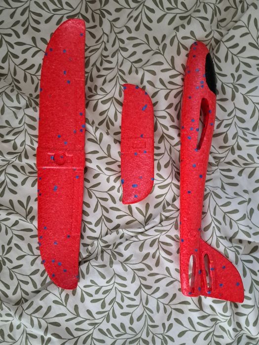 Samolot Styropianowy Rzutka Czerwony