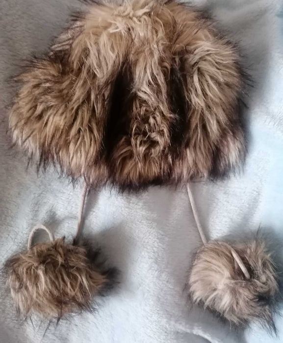 Futrzana czapka miś