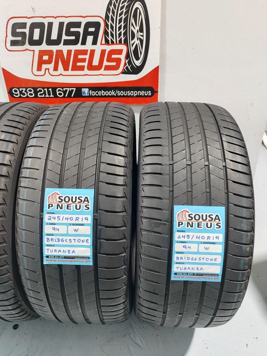 4  pneus Semi novos 245-40R19 Bridgestone - Oferta dos Portes