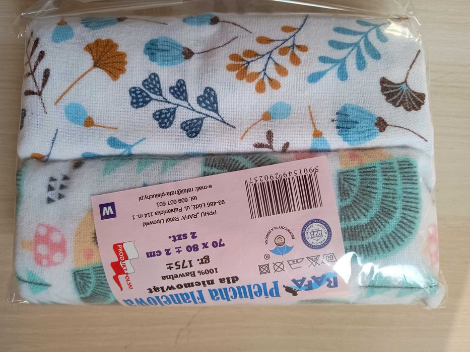 Pielucha flanelowa pieluszki flanelowe 2 szt 100% bawałna 70 x 80