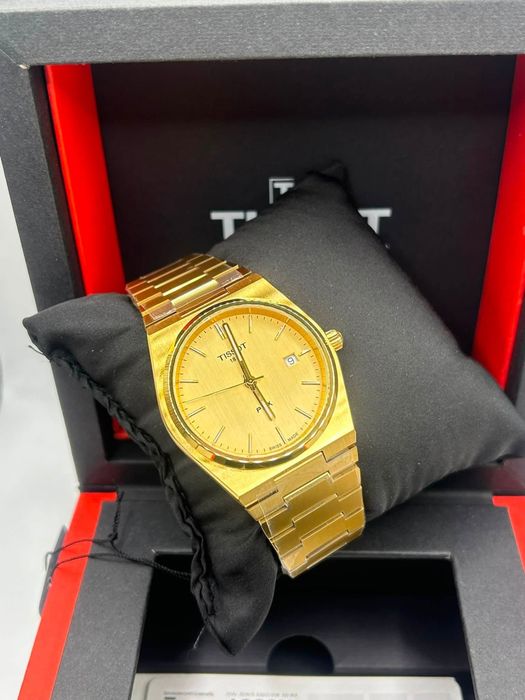 Tissot PRX 40 mm Gold Quartz zegarek swiss quartz
