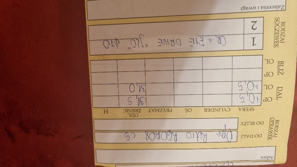 Okulary korekcyjne od optyka