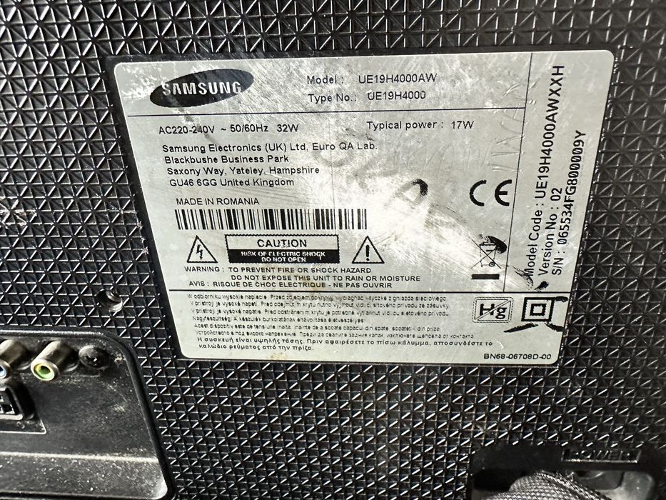 Tv samsung 19” cali UE19H4000AW