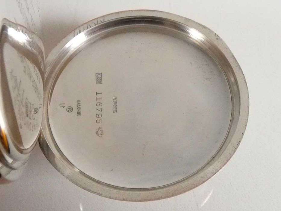 Zegarek kieszonkowy Drott w srebrnej kopercie