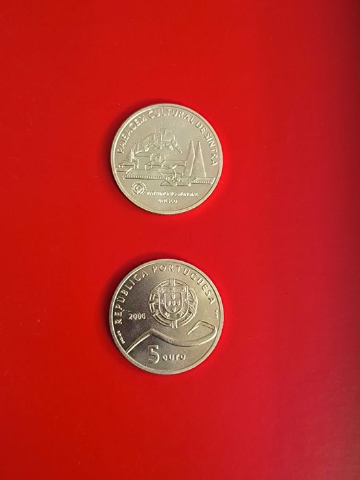 Moedas de coleção em prata Ag500 de valor facial 5 euros