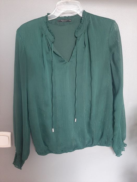 Bluzka koszula z błyszczącą nitką