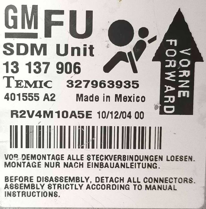 Centralina Airbag 13137906 - OPEL ASTRA H Combi