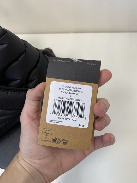 Сліпони The North Face Thermoball Traction Bootie Black оригінал