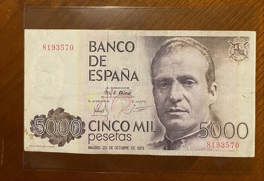Nota 1572 - ESPANHA Cinco Mil Pesetas 1979