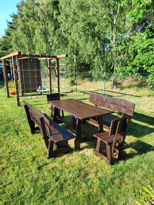 Drewniany zestaw ogrodowy