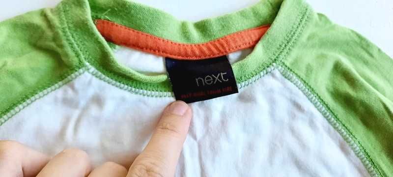 T-shirt Bluzka z długim rękawem nadruk Next 6-9 miesięcy 68-74cm #618