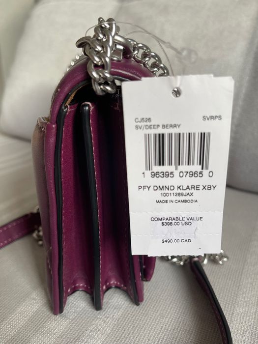 COACH original mini Klare crossbody. Сумочка натуральная кожа стеганая