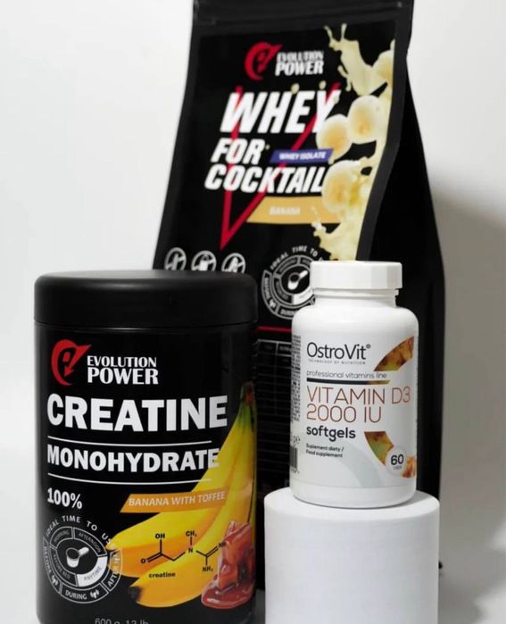 Креатин 600 г. Протеїн 1 кг | Набор на масу / КОЖНОМУ ПОДАРУНОК /