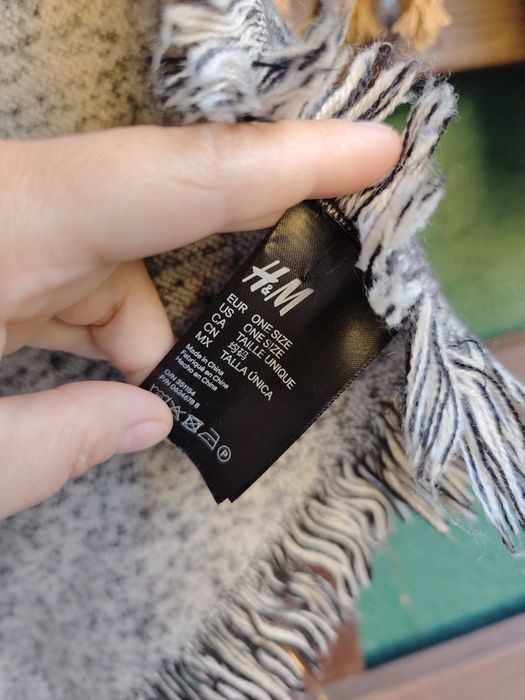 Szal h&m dwustronny kolor szary