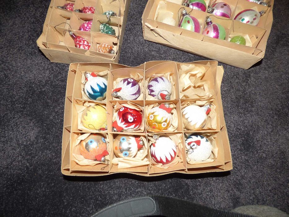 Ozdoby bombki choinkowe PRL