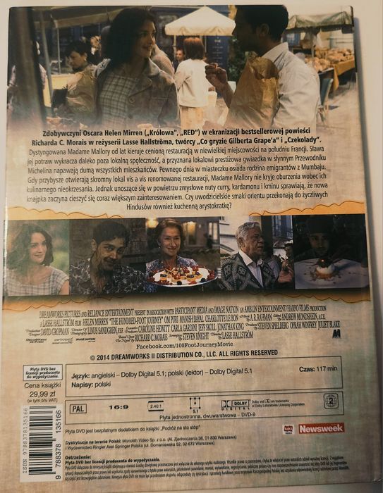 Podróż na sto stóp film dvd Helen Mirren