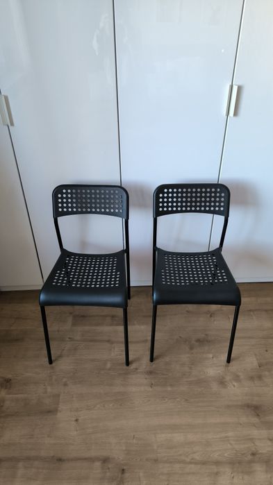 2 krzesła Ikea Adde czarne