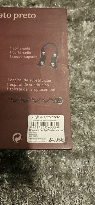 Conjunto saca rolhas Gato Preto