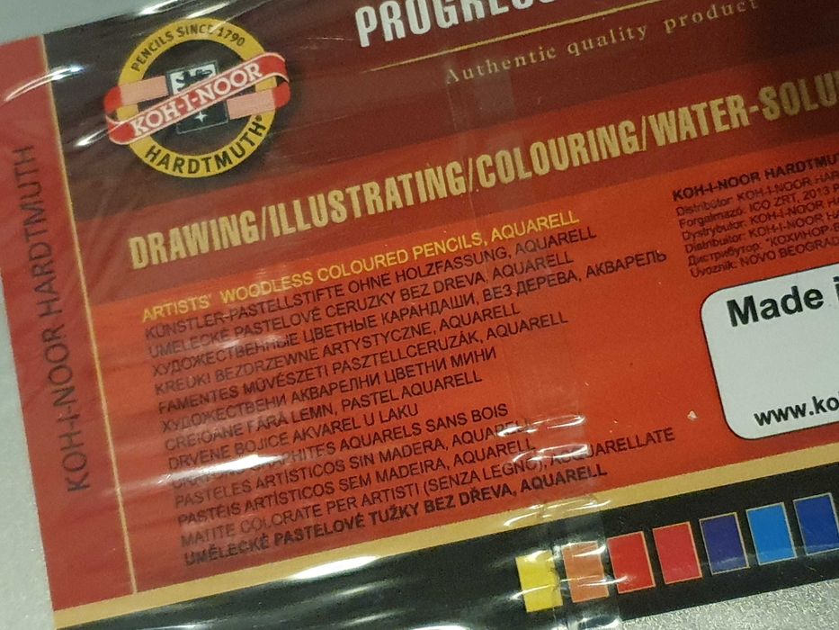 Zestaw 12 kredek Progresso Aquarell KOH-I-NOOR,  nowe