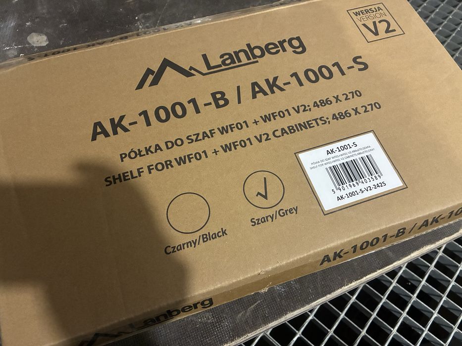 Półka do szafy rack 19” lanberg