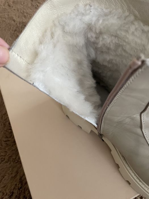 Зимние кожаные п/ботинки на натуральном меху