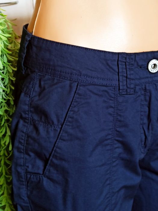 Sg Nowe granatowe rybaczki damskie  38 , M bawełniane spodnie 3/4 38 ,