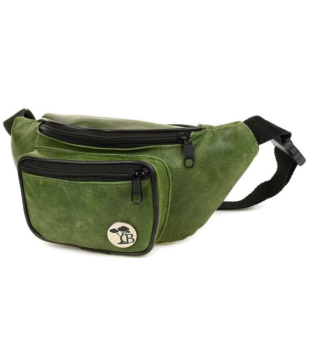 Saszetka męska zielona Nerka  skórzana solidna BELTIMOR