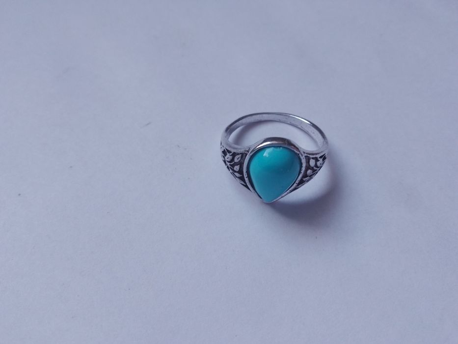 Pierścionek turkus oczko