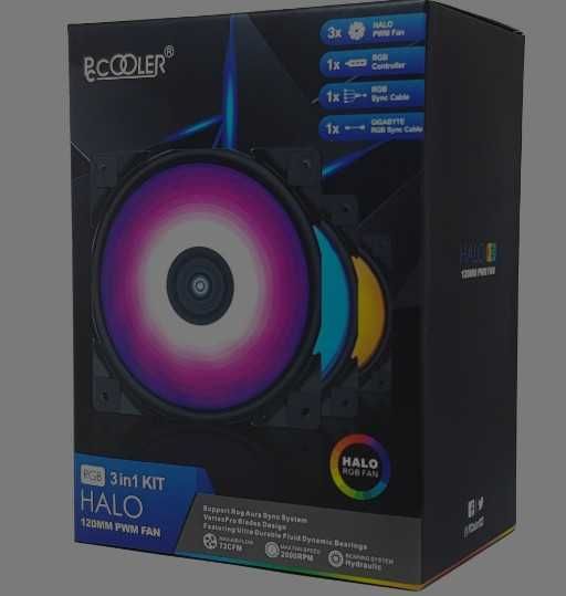 Вентилятор PCCooler Halo 3-in-1 RGB KIT