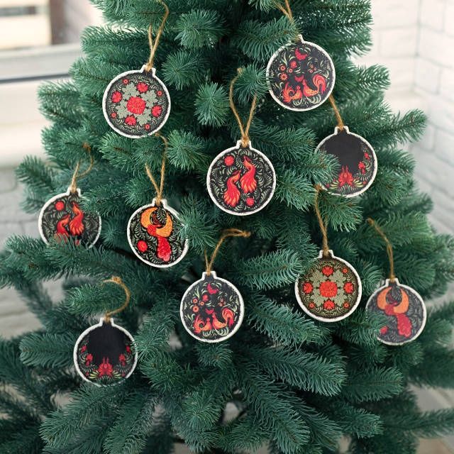 Набір подарунок на Новий рік  ялинкових прикрас "Птахи"