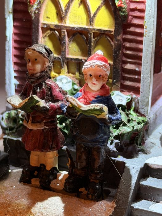 Casinha de Natal com Luzes - Gato Preto