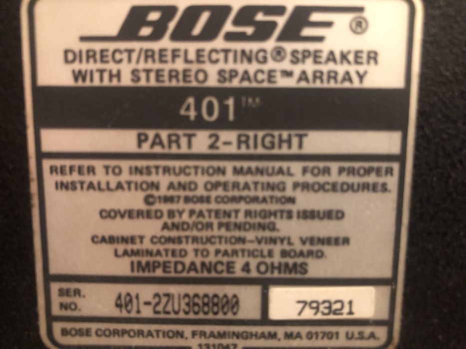 Bose 401 . Left right.  Стильна.