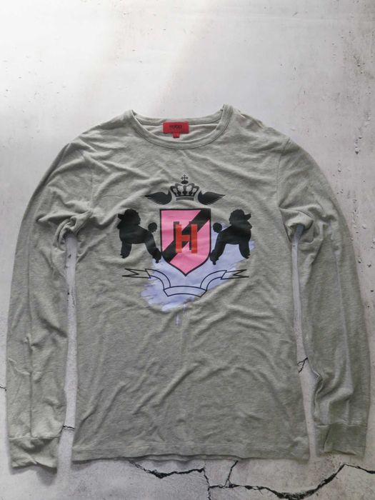 Hugo Boss longsleeve najwyższa linia z printem L