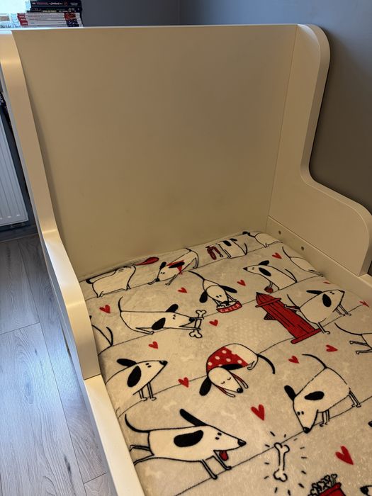 Ikea łóżko dziecięce rozsuwane  biale 80x200cm