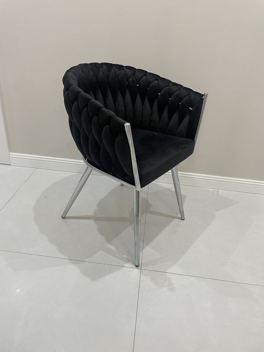 Krzesła plecione rosa cherry velvet chrom złoto beż SALE CAŁA POLSKA